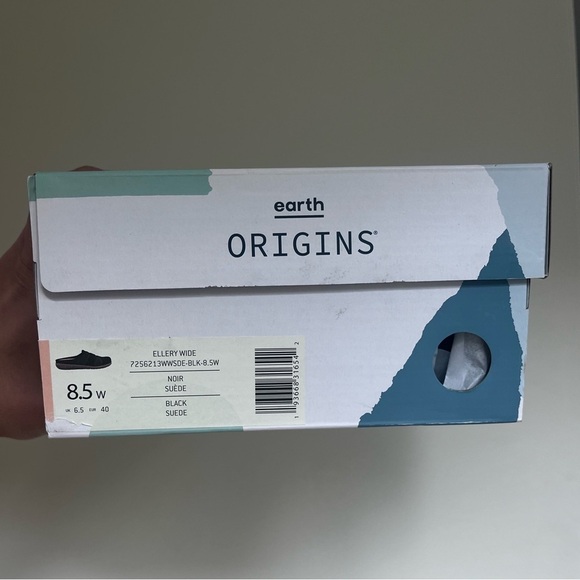 NIB Earth Ellery wide slip on suede sandal clog - Picture 11 of 12